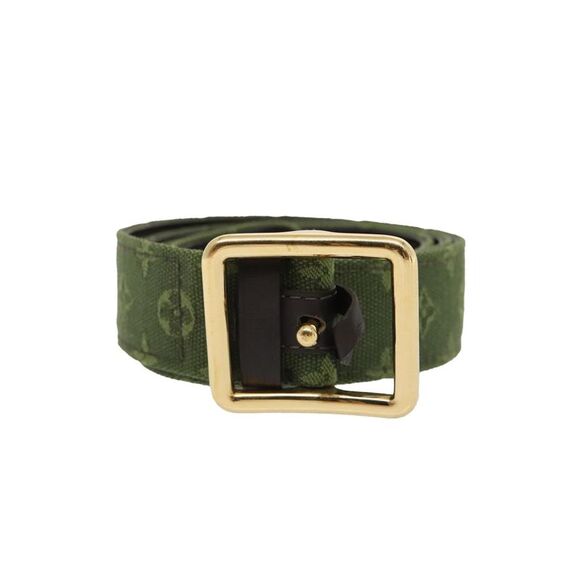 Pre Loved Louis Vuitton Monogram Canvas Belt Green Unisex - Picture 2 of 8